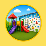 Playground & Climbing Wall